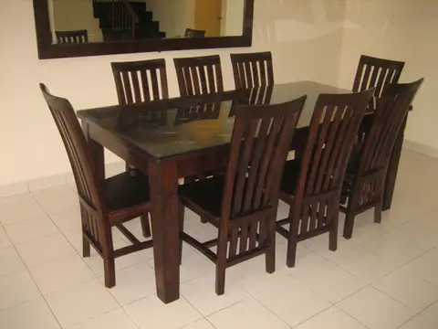 Wood Dining Table + 4 Chairs